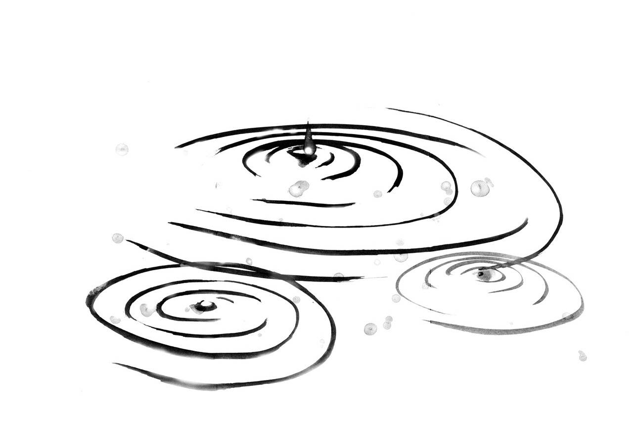 Grafik-Entwurf von Mami Kawa: Schnittmengen, Berührungspunkte