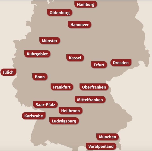 Regionalgruppen der GSD Stand März 2026